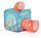 LUDI Pop-Up Explorer-kubus - kinderhuis met rechte tunnel en elleboogtunnel - opvouwbare structuur met draagtas - 80 x 80 cm - vanaf 2 jaar