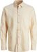 JACK&JONES JJESUMMER LINEN BLEND SHIRT LS SN Hommes Chemises L Coton Lin Abricot Glace Manche courte