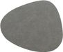 Unique Living placemats Floris lederlook - 1x - 39 x 30 cm - donkergrijs - PU leather - tafel onderleggers