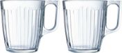 Luminarc Theeglazen Leeds - 12x - transparant bewerkt glas - 8 x 11 cm - 320 ml