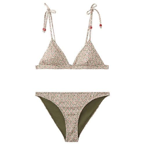 MANGO TEEN triangel bikini all over print kaki