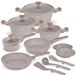 BerlingerHaus Serviesset met titaniumcoating, 15-delig, Taupe, Nordic Collection