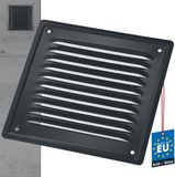KOTARBAU Vierkant ventilatierooster - Staal - 16,5x16,5 cm - Asgrijs