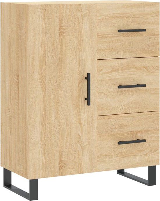 vidaXL Dressoir Sonoma Eiken Hout 69,5x34x90 cm