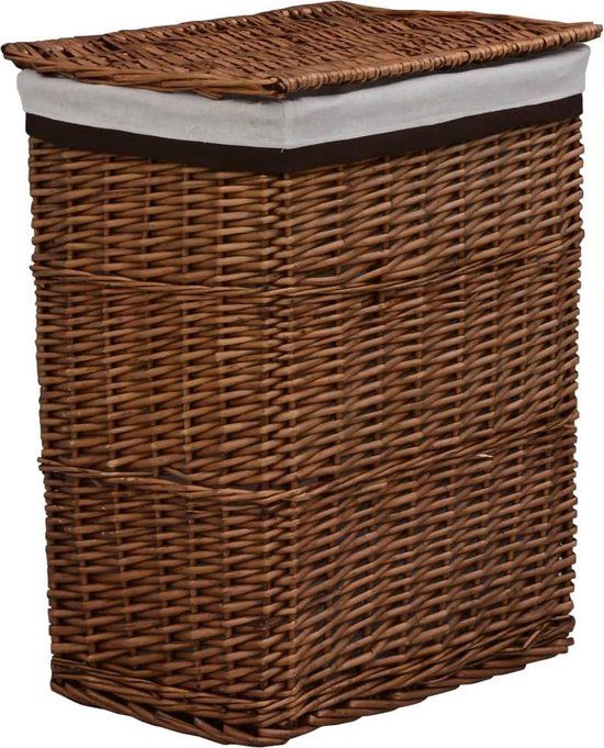 vidaXL Wasmand wilgen bruin