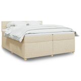 Maison Exclusive - Boxspringbed met matras, crème, 200x200 cm, textiel