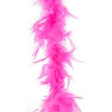 Merkloos / Sans marque Carnaval verkleed veren Boa - fluor fuchsia roze - 2 meter - Verkleedkleding accessoires