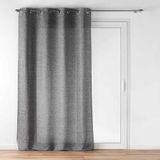douceur d'intérieur Loulaine Black Wool Effect Eyelet Curtain (140 x 280 cm)