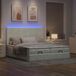 Maison Exclusive - Cadre de lit ottoman avec coussin de matelas gris clair, 160x200 cm, velours