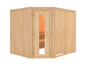 Karibu Malin Sauna Porte Poêle biomasse 9 kW Commande externe