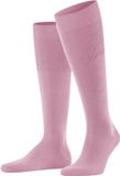 FALKE Airport lang eenkleurig wol katoen kniekousen heren roze - maat 45-46