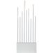 EGLO Kandelaar Buzz, decoratielamp kerst | raamdecoratie van hout en staal in wit, warmwit licht
