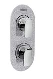 Bristan MALP SHCDIV SS Metallix Alp Verborgen Dual Control Valve en Omleider Zilveren Sparkle, Chroom/Zilver
