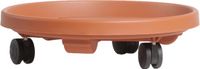 Prosperplast Plantentrolley - multiroller - rond - bruin - 30 cm