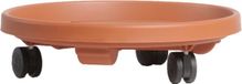 Prosperplast Plantentrolley - multiroller - rond - bruin - 30 cm