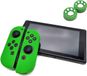 Gadgetpoint - Boîtier de jeu haute performance - Revêtements souples - Accessoires de manette Joy-Con antidérapants pour Nintendo Switch - Vert + Pieds
