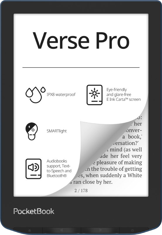 PocketBook Verse Pro e-reader - 6" E Ink Carta - 16GB - Azure