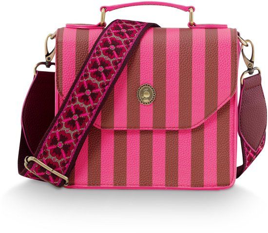 Pip Studio Frances Crossbody tas dames Roze Gestreept