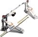 Double Bass Drum Pedal - Double Pedal - Music Making - Eccentric Chain Drive - Including Sticks - Silver