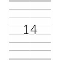 HERMA Premium - Papier - mat - permanent zelf-klevend - wit - 105 x 41 mm 1400 etiket(ten) (100 vel(len) x 14 gelamineerde etiketten
