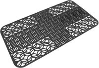 Merkloos Gootsteenmat - Afwasbak mat - Keuken Beschermen - Snijdbaar Ontwerp - 35 x 66 cm - Zwart