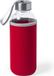Makito Western Europe Bouteille d'eau/bouteille de boisson Bidon - avec housse de protection en softshell - rouge - verre - 420 ml - Bouteille de sport