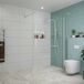 FortiFura Galeria inloopdouche - 140x200cm - helder glas - wandarm - mat wit