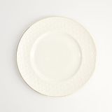 The Oriental Shop Tokyo Design Studio Nippon White Gold Rim Bord - Stripe - Wit/Goud - 23 cm