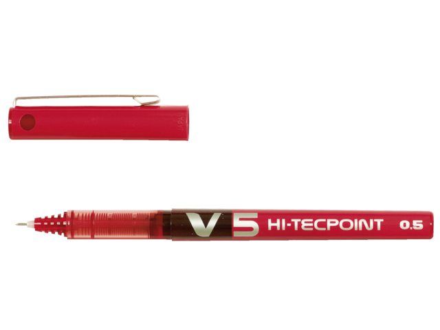 Pilot Hi-Tecpoint V5 Rollerpen - Rood - 0.3mm