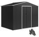 Abri de jardin en métal - 305 x 366 cm (11,2 m²) - Étanche - Portes coulissantes - Ouvertures de ventilation - Gris foncé