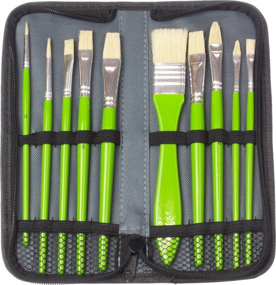 Kangaro penselenset - olieverf - 10 stuks in etui