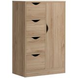 Aosom Homcom Badkamerkast - Spaanplaat - 54x29x83cm - Bruin