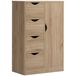 Homcom Armoire de salle de bain - Panneau de particules - 54x29x83cm - Marron