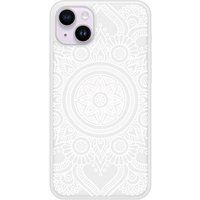 Apple iPhone 15 Mandala blanc Verstevigd hoesje met sublimatie bedrukking