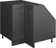 Vicco R-Line Hoekkeukenkast voor schuine wand – 75.6 cm met 1 deur, kastromp 60 cm diepte Antraciet landhuis