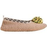 White Stuff Pom Ballet Slipper Dark Natural Maat: 5