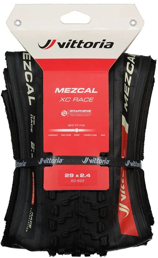 Vittoria Mezcal Xc G2 Race Tubeless 29" X 2.4 Mtb-band Zwart