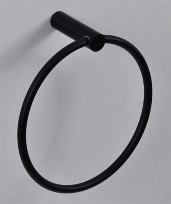 Wiesbaden Ida Handdoekring mat Zwart