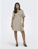 ONLY Addiction-caro Korte Mouwen Korte Jurk Beige M Vrouw