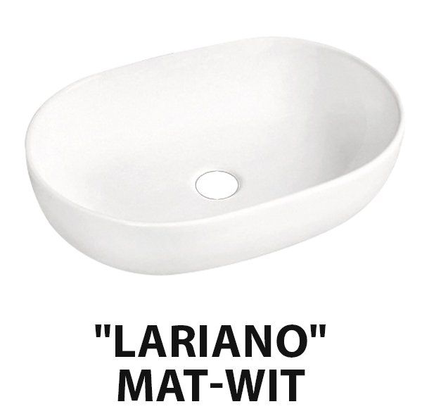 Best Design Lariano opbouw wastafel 60 x 42.5 cm mat wit