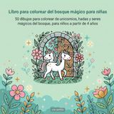 Libro para colorear del bosque mágico para niñas