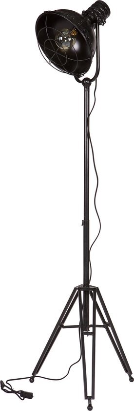 BePureHome Spotlight Staande Vloerlamp - Metaal - Zwart - 167x54x45