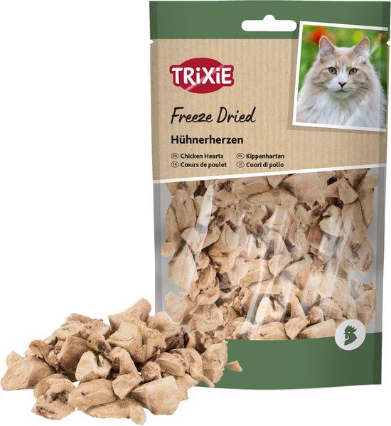 Trixie Premio Freeze Dried Kippenharten - Natuurlijke Kattensnack - 25g