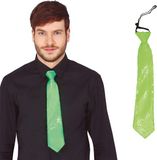 Fiestas Guirca Stropdas pailletten 37 cm NEON Groen