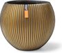 Capi Europe Vaas bol Groove Black & Gold - 30x25 cm