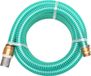 Tuyau d'aspiration avec raccords en laiton 7 m 25 mm vert
