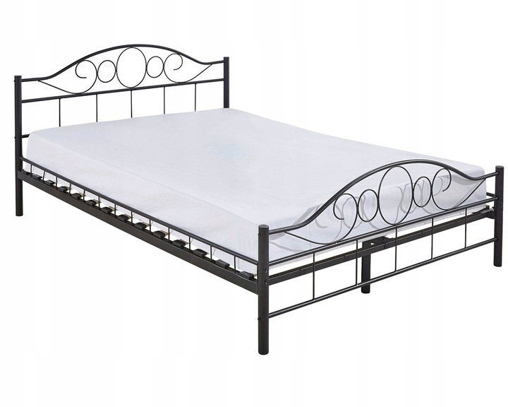 Viking Choice Metalen bedframe met lattenbodem - 160x200 cm - zwart