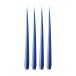 ester & erik Lot de 4 bougies mat bleu-fleur 48, 32 cm