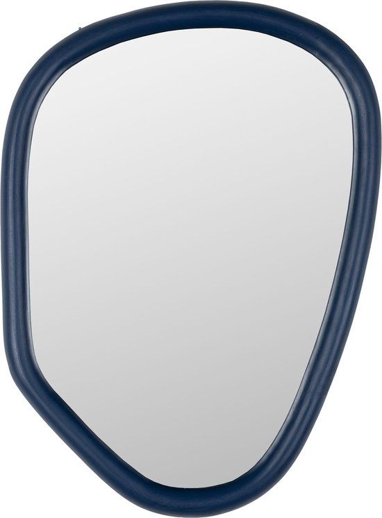 Zuiver Looks Spiegel/ Wandspiegel Organische vorm Navy/ Blauw S