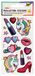 Folia 19702 - Pailletten Sticker II met eenhoorn motieven, metallic glinsterende kunststofstickers, 13 stuks